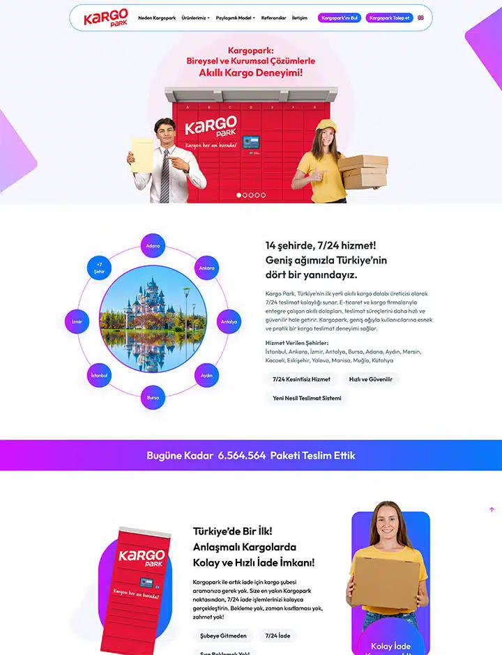 Kargopark web tasarım projesi