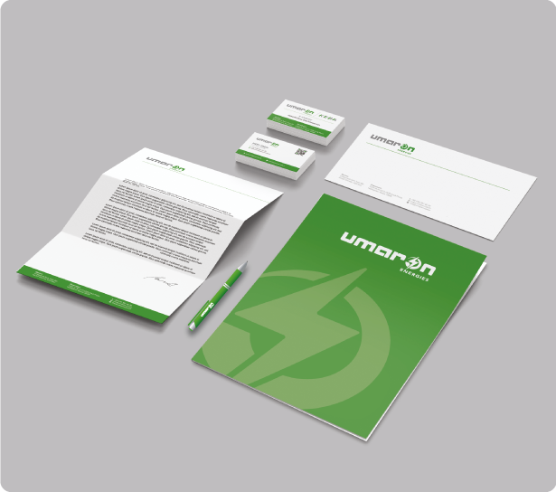 Umaron Energies kurumsal kimlik tasarımı 1