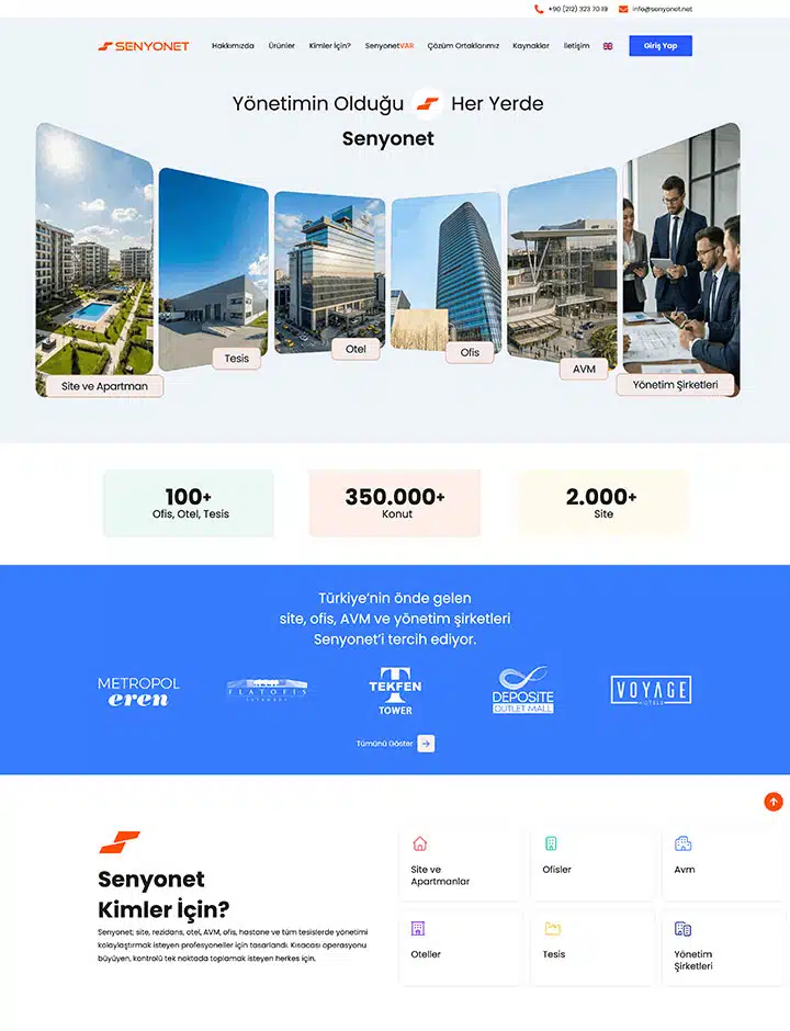 Senyonet web tasarım projesi