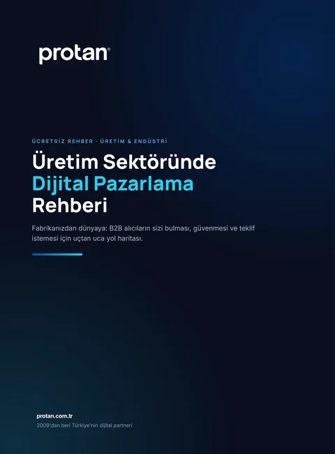 Üretim Sektöründe Dijital Pazarlama Rehberi kapak