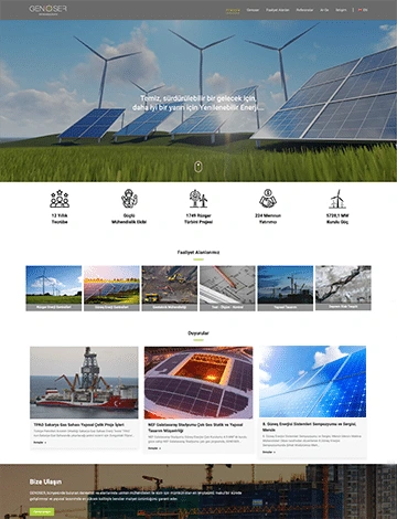 Enerji sektöründe Web Tasarım referansı: Genoser