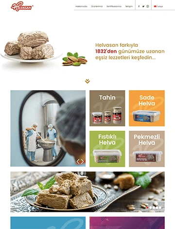Gıda sektöründe Web Tasarım referansı: Helvasan