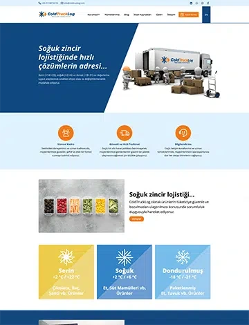 Lojistik sektöründe Web Tasarım referansı: Cold Truck Log