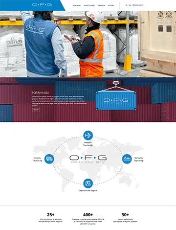 Lojistik sektöründe Web Tasarım referansı: Ofg