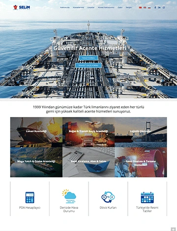 Lojistik sektöründe Web Tasarım referansı: Selim Shipping