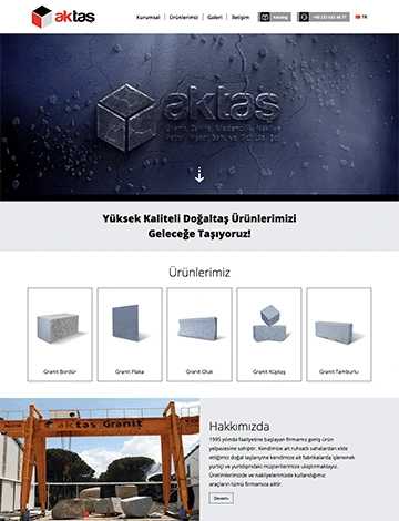 Madencilik sektöründe Web Tasarım referansı: Aktaş Granit