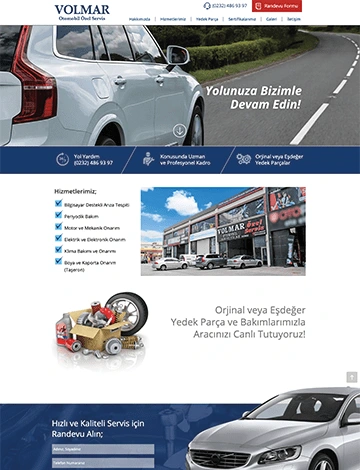 Otomotiv sektöründe Web Tasarım referansı: Volmar