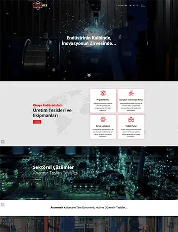 Üretim sektöründe Web Tasarım referansı: Atommek