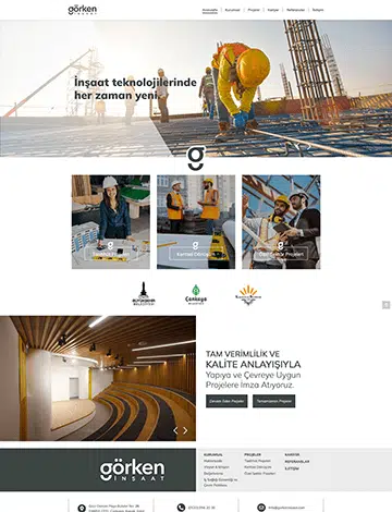 görken inşaat web tasarım